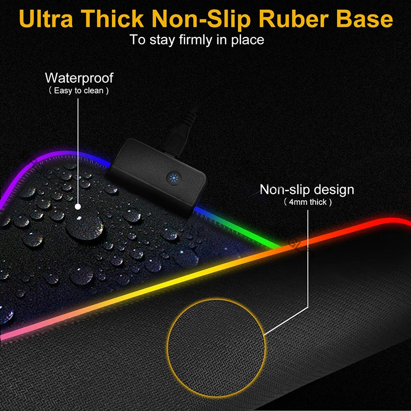 RGB LED Custom Gaming Mouse Pad