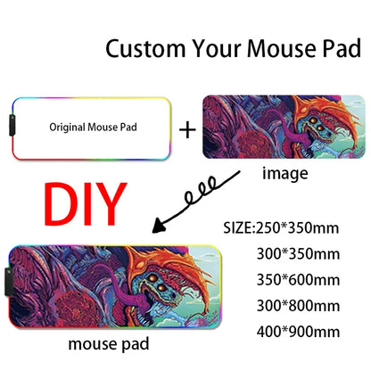 RGB LED Custom Gaming Mouse Pad