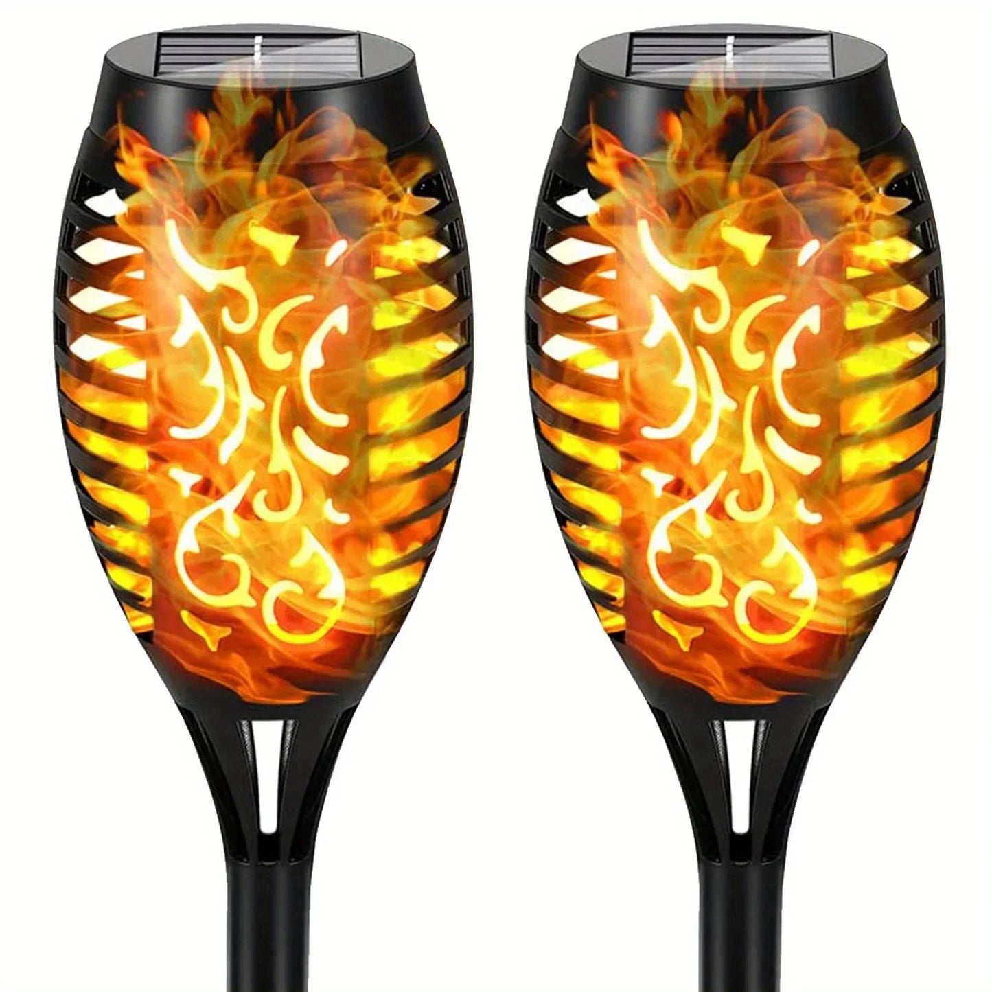 12 LED Solar Flame Garden Light