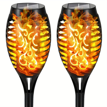 12 LED Solar Flame Garden Light