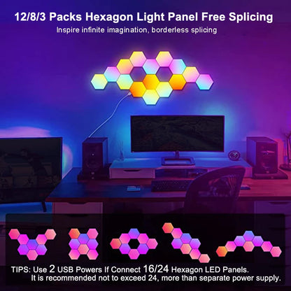 RGB Hexagon LED Wall Light