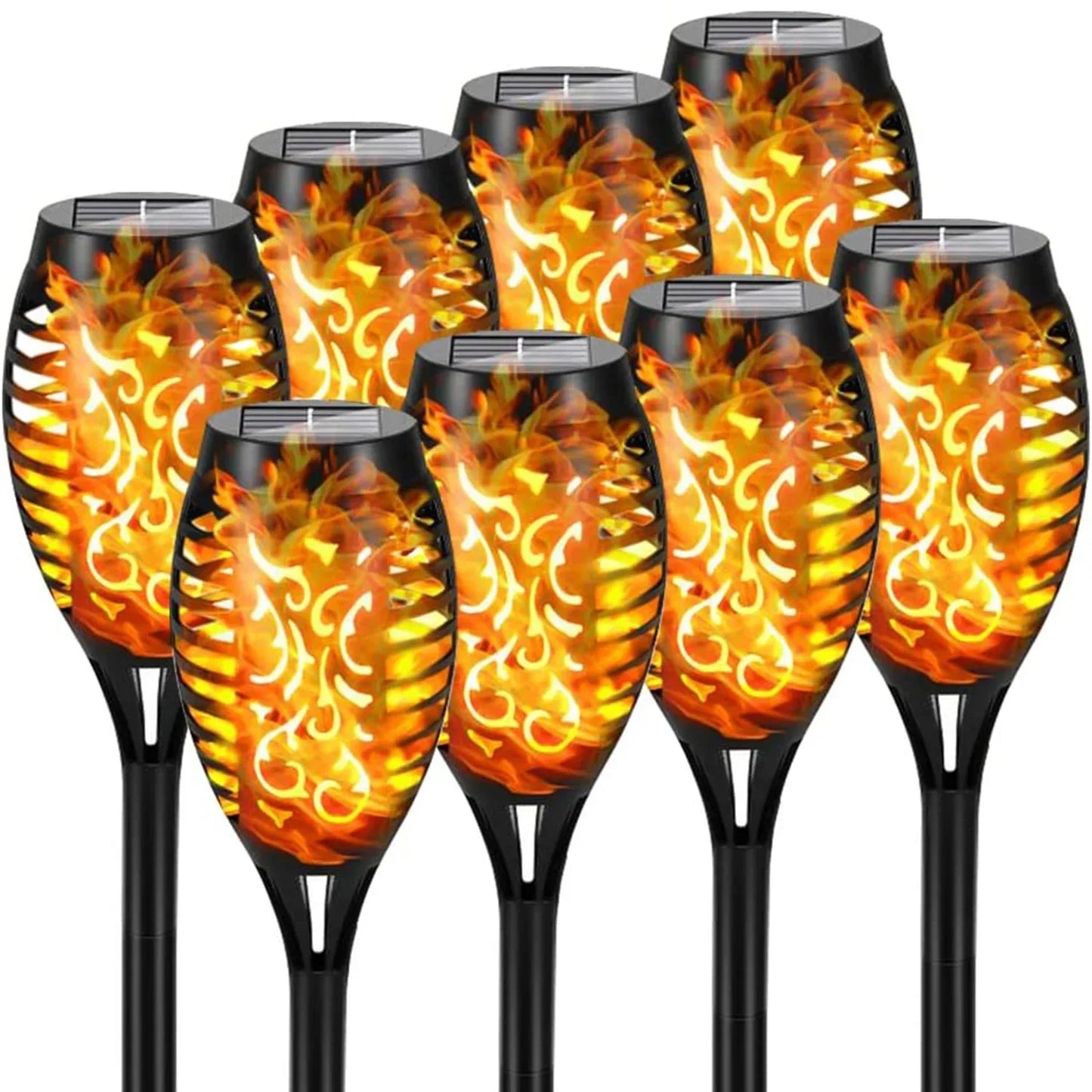 12 LED Solar Flame Garden Light