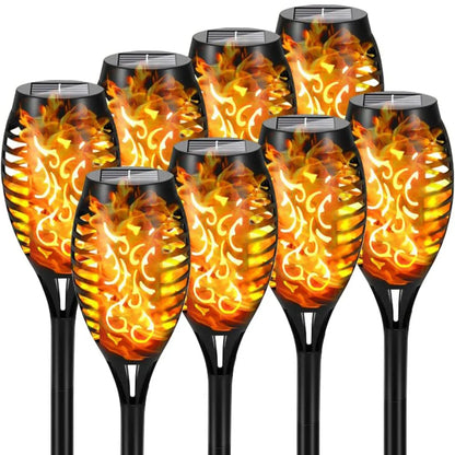 12 LED Solar Flame Garden Light
