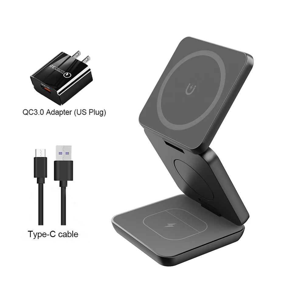 3 in 1 Magnetic Wireless Charging Station