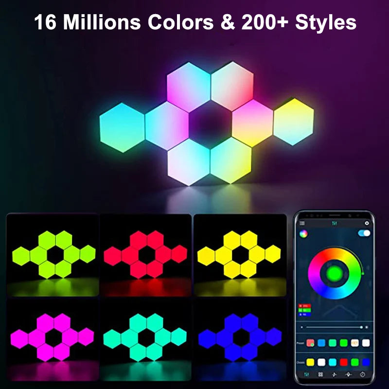 RGB Hexagon LED Wall Light