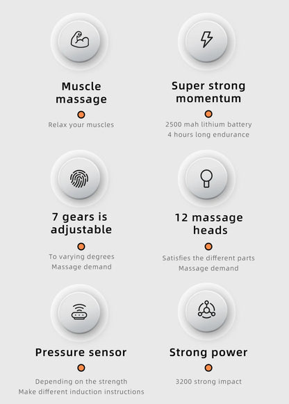 Professional 12-Head Massage Gun