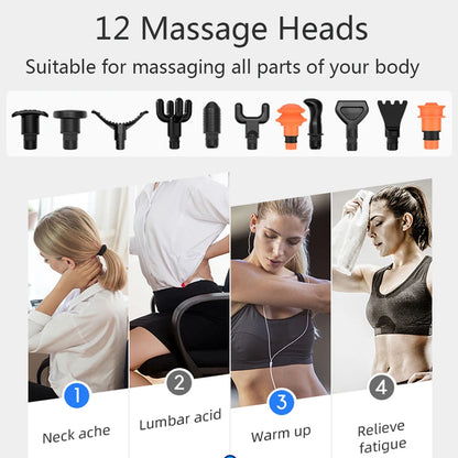 Professional 12-Head Massage Gun