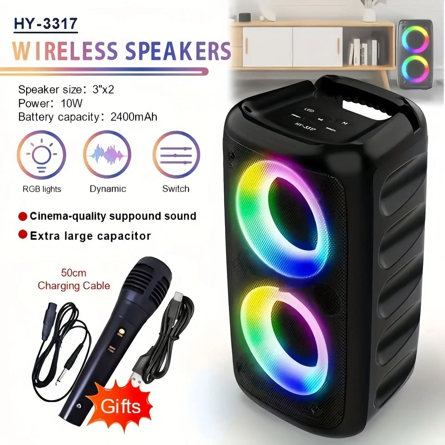 Karaoke Portable Bluetooth Speaker