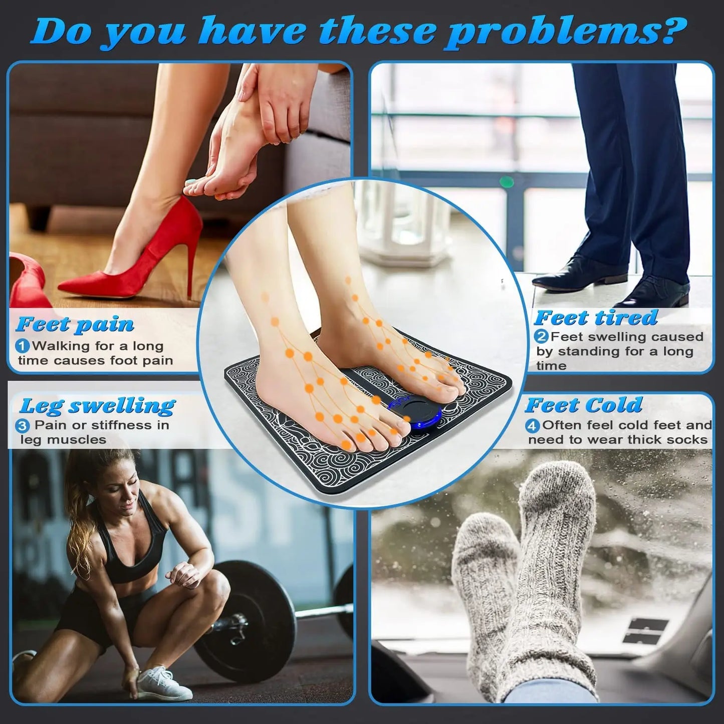 EMS TENS Foot Massager Pad