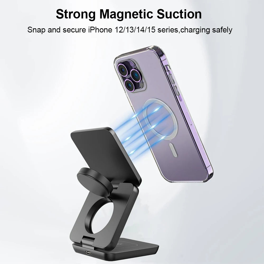 3 in 1 Magnetic Wireless Charging Station