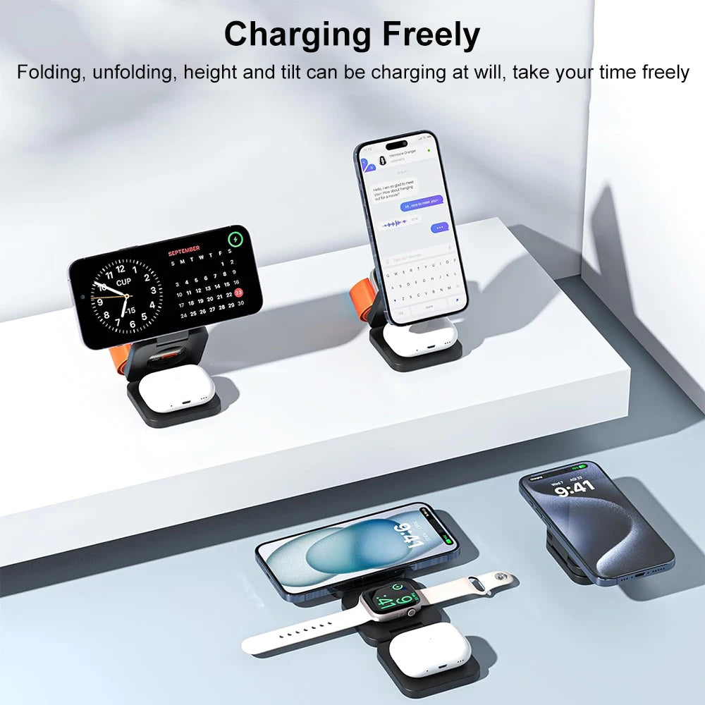 3 in 1 Magnetic Wireless Charging Station
