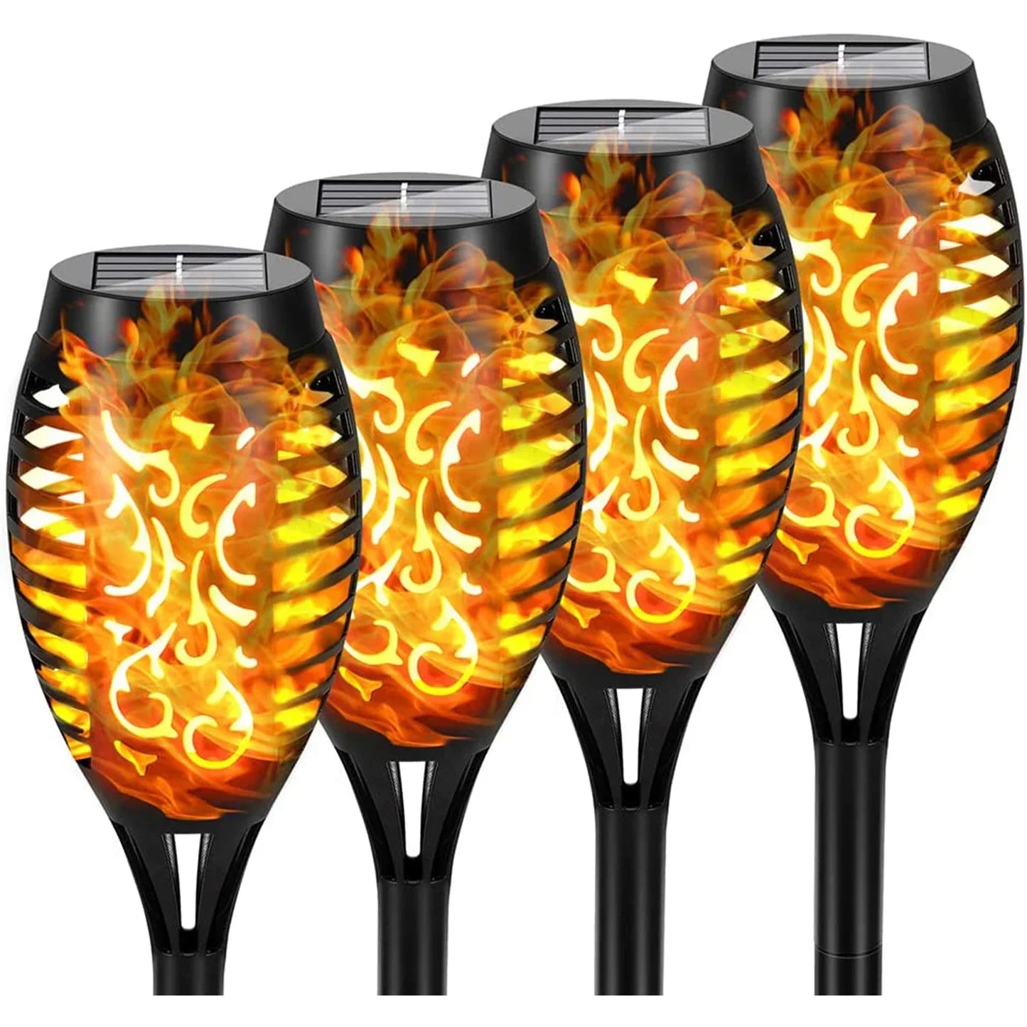12 LED Solar Flame Garden Light