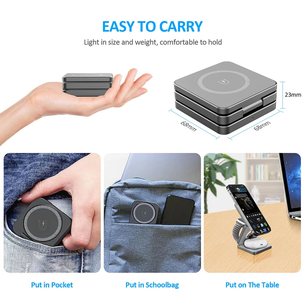 3 in 1 Magnetic Wireless Charging Station