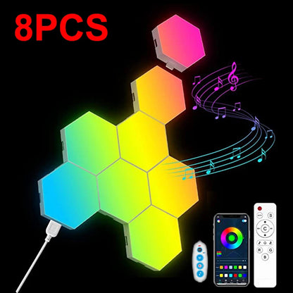 RGB Hexagon LED Wall Light