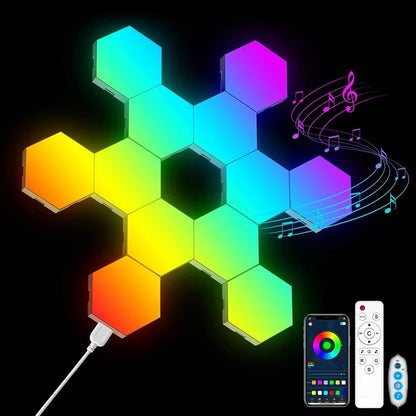 RGB Hexagon LED Wall Light