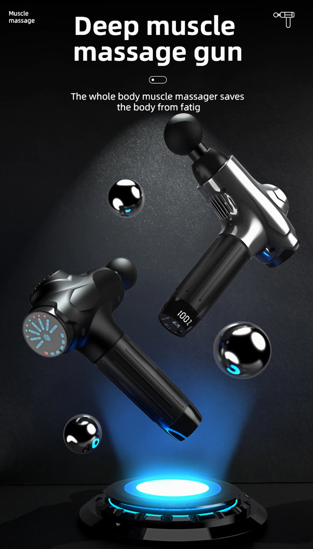 Professional 12-Head Massage Gun