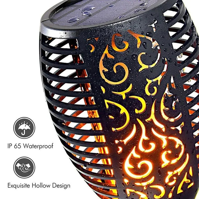 12 LED Solar Flame Garden Light