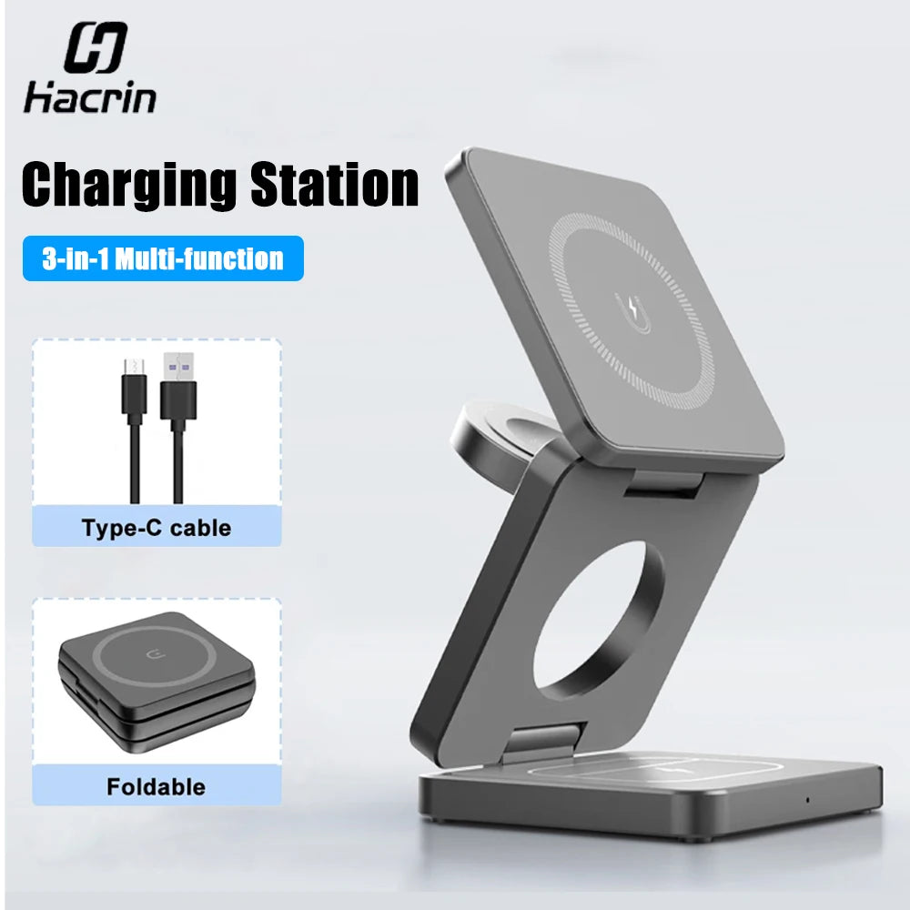 3 in 1 Magnetic Wireless Charging Station