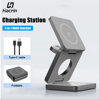 3 in 1 Magnetic Wireless Charging Station