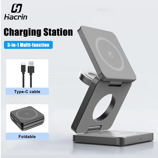 3 in 1 Magnetic Wireless Charging Station