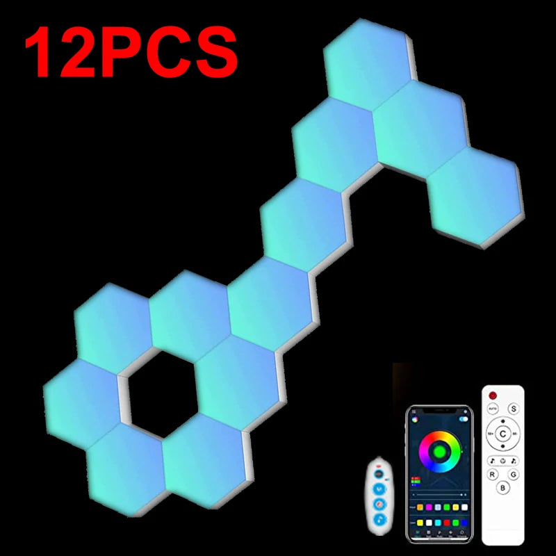 RGB Hexagon LED Wall Light